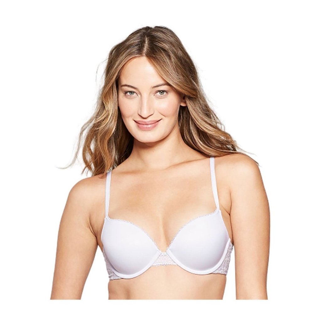 Auden Gray Plunge Push Up Bra Light Gray Target
